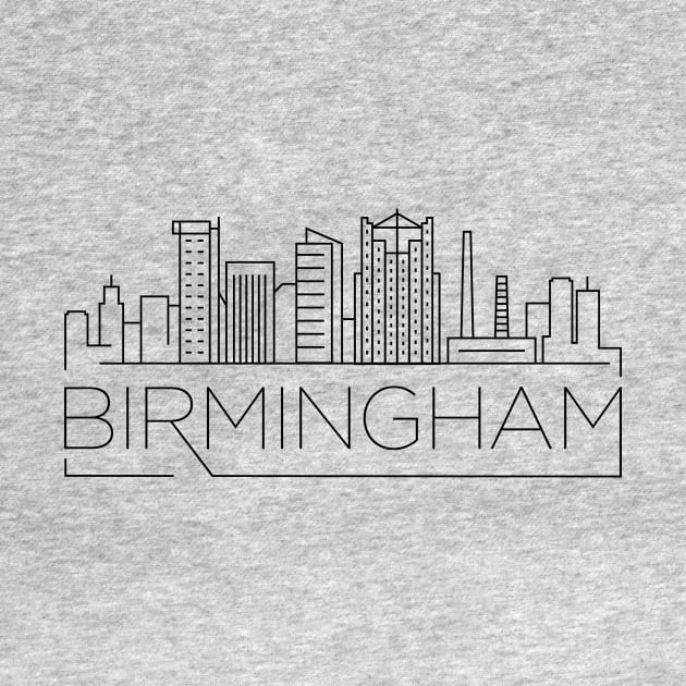 Birmingham Minimal Skyline by kursatunsal